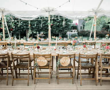 Trouwfeest in de tuin